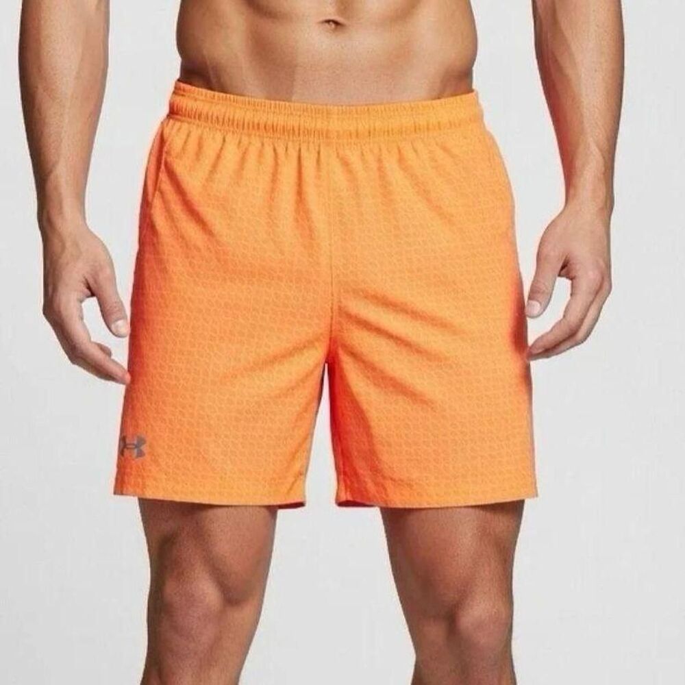 Under-armour Men's Orange and Blue Shorts